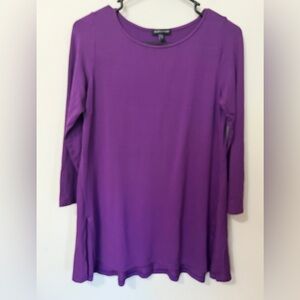 Eileen Fisher Long Sleeve Tunic Top size XS Purple